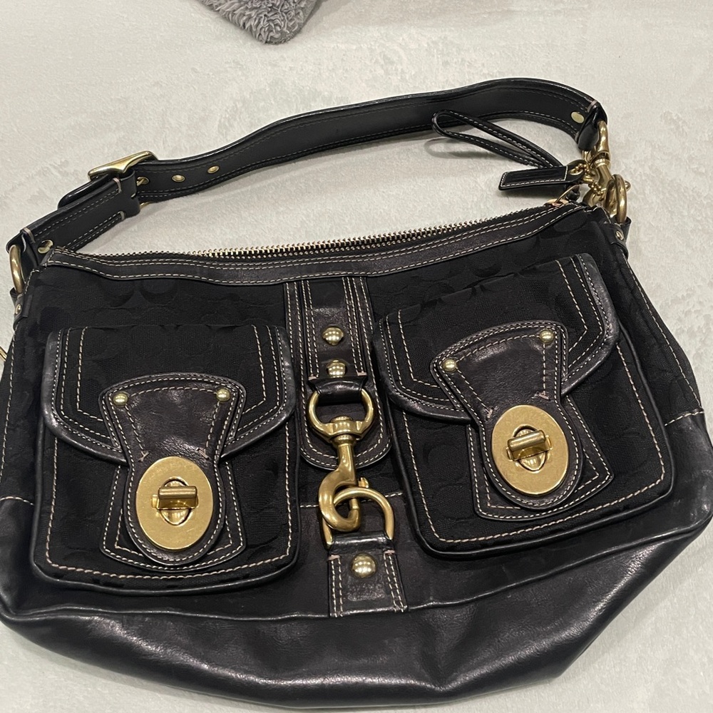 Coach Leather Legacy Mandy Satchel Shoulder Bag